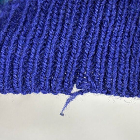 Vintage Nomadic Traders women sweater M purple print Wool hippie Gorpcore aztec - Picture 6 of 12